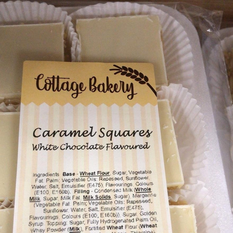 Caramel Squares White Chocolate Flavoured